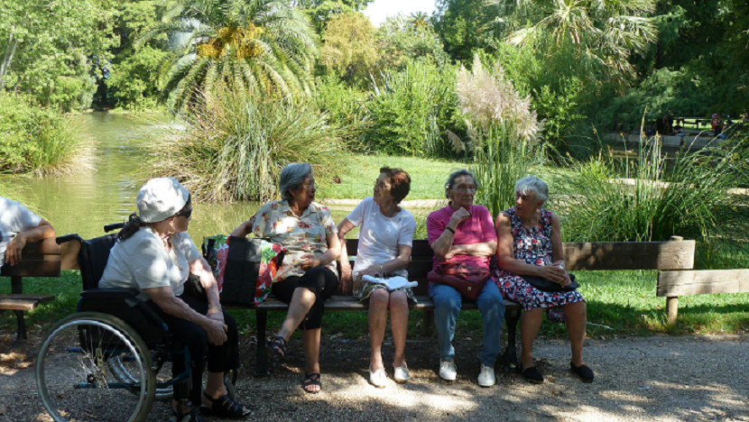 Moment de détente dans le parc