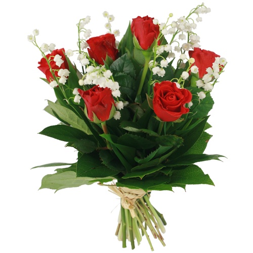 Bouquet muguet et rose