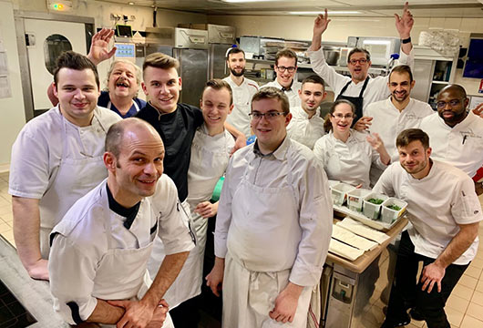 L'équipe de cuisine au complet