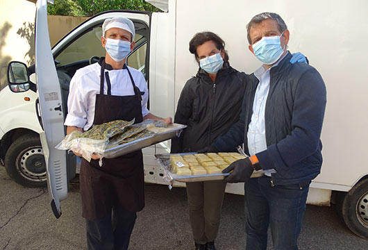 Les ingrédients arrivent à l'Ehpad