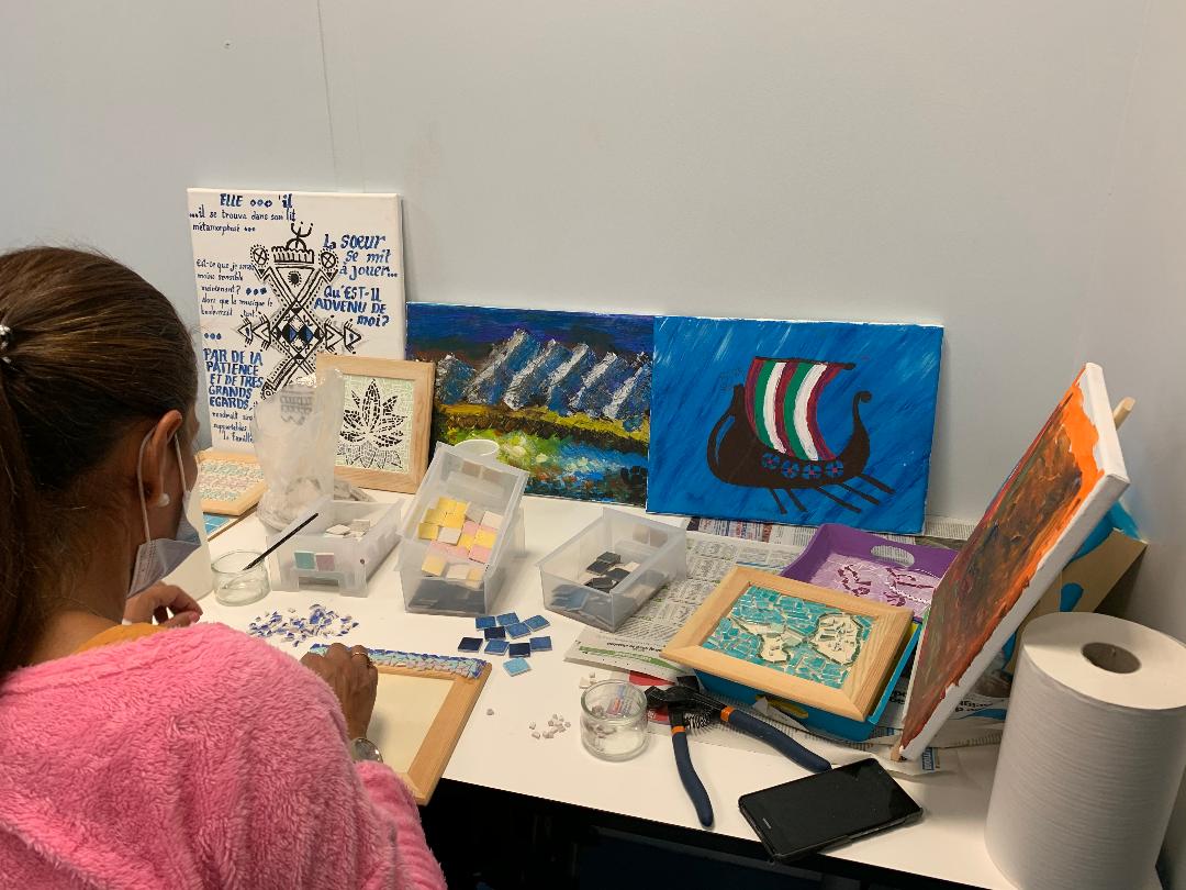 Les artistes du CMPR à l'œuvre 