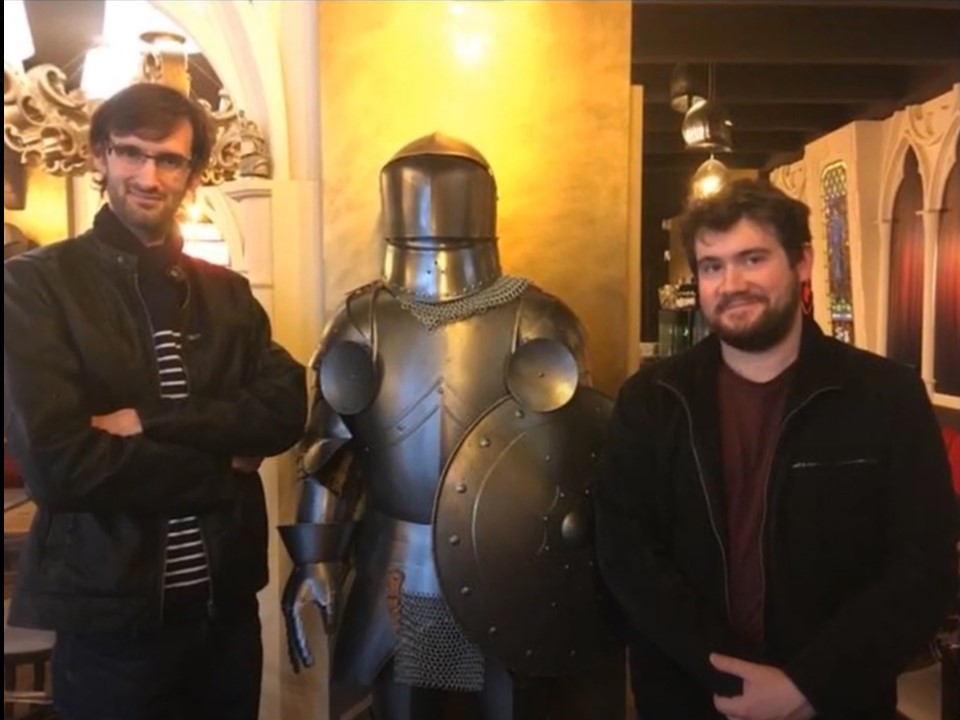 Thibault Chaillet et son ami Clément Lassus qui ont interviewé Mme Chaux