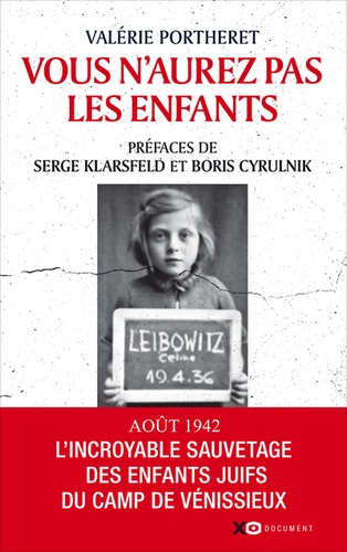 Livre de Valérie Portheret, Vous n'aurez pas les enfants