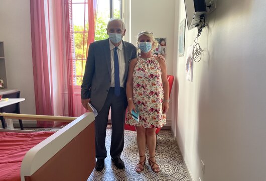 Michel CADOT, président de la Fondation et Cécile HOLVOET, directrice du Pôle Gérontologique COS Saint-Maur