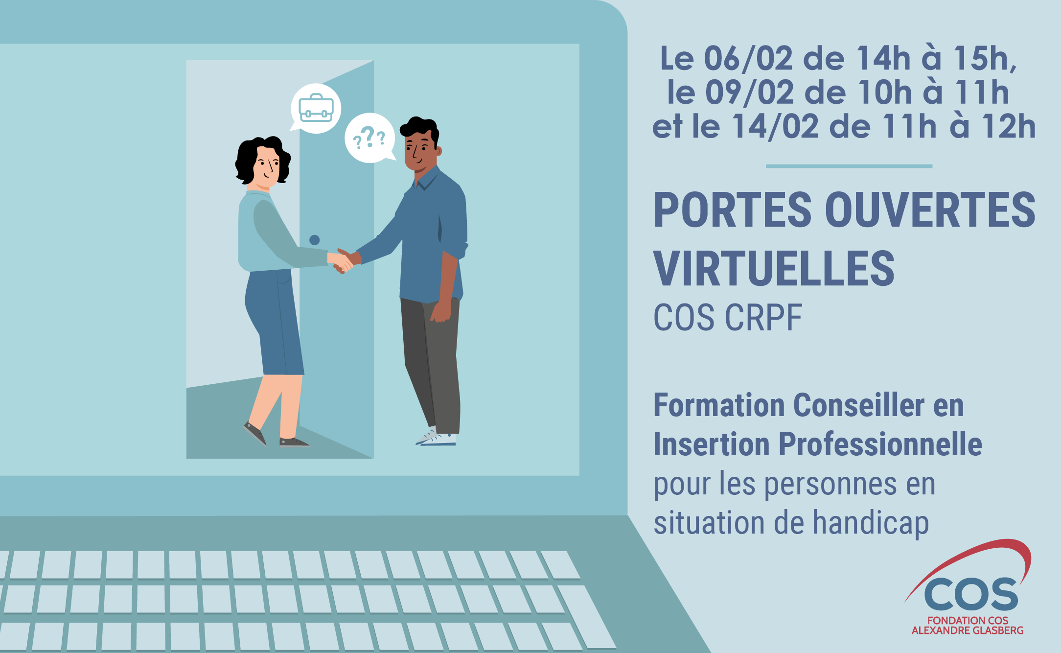 Nouvelles dates pour les portes-ouvertes virtuelles formation Conseiller en Insertion Professionnelle