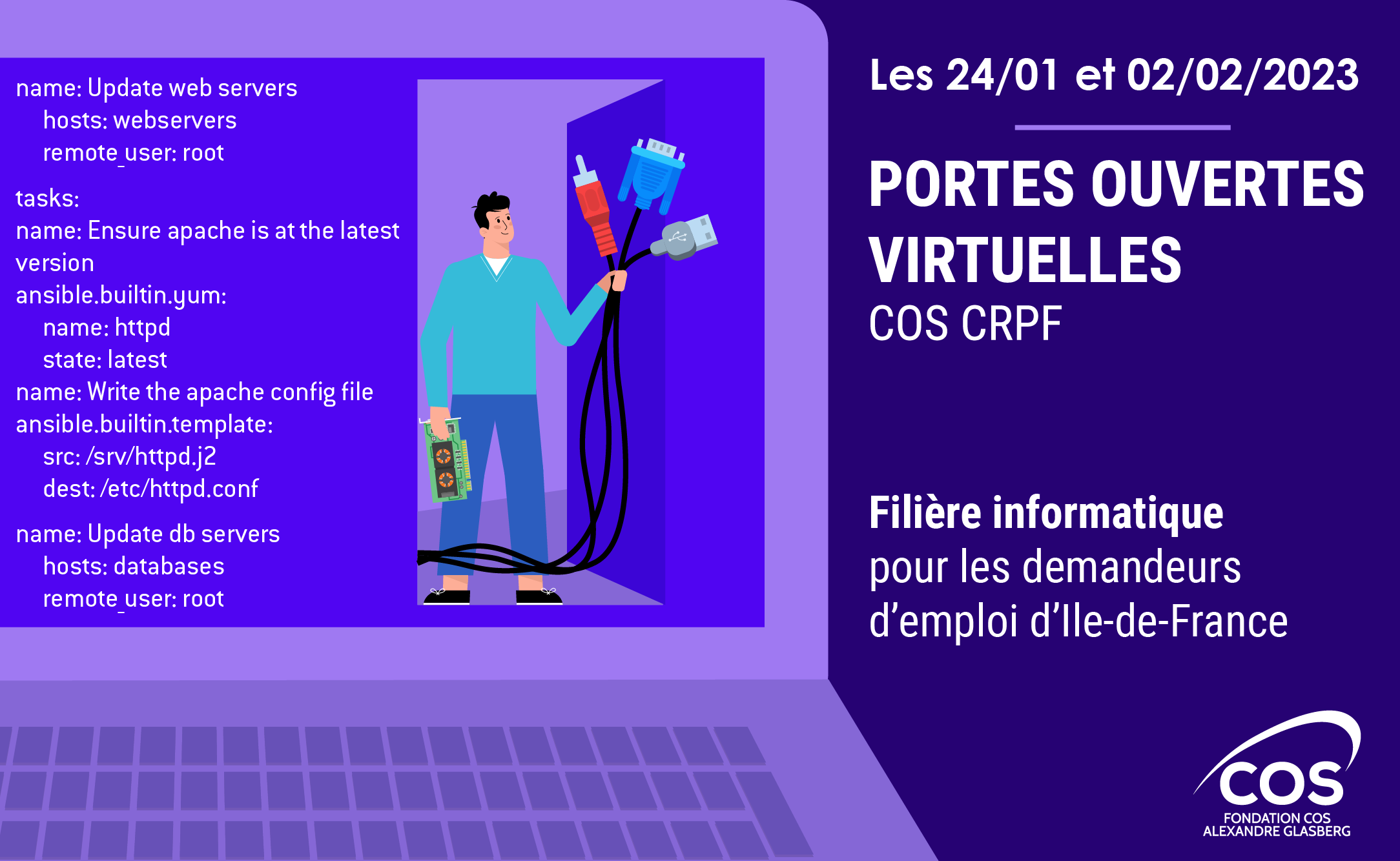 Portes-ouvertes virtuelles formations informatique 100% en ligne
