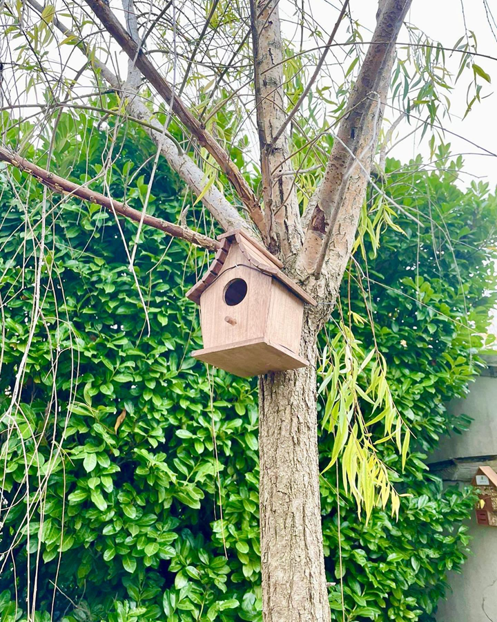 Des nichoirs à oiseaux également installés