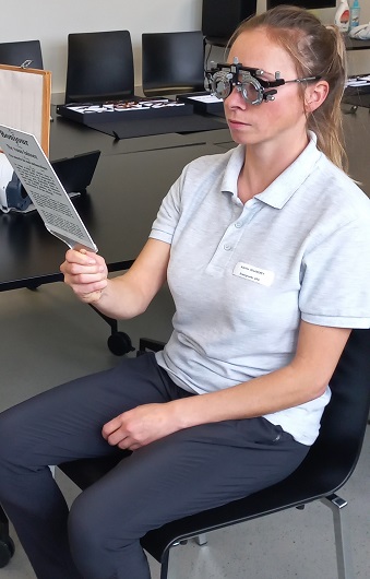Test de vision de près