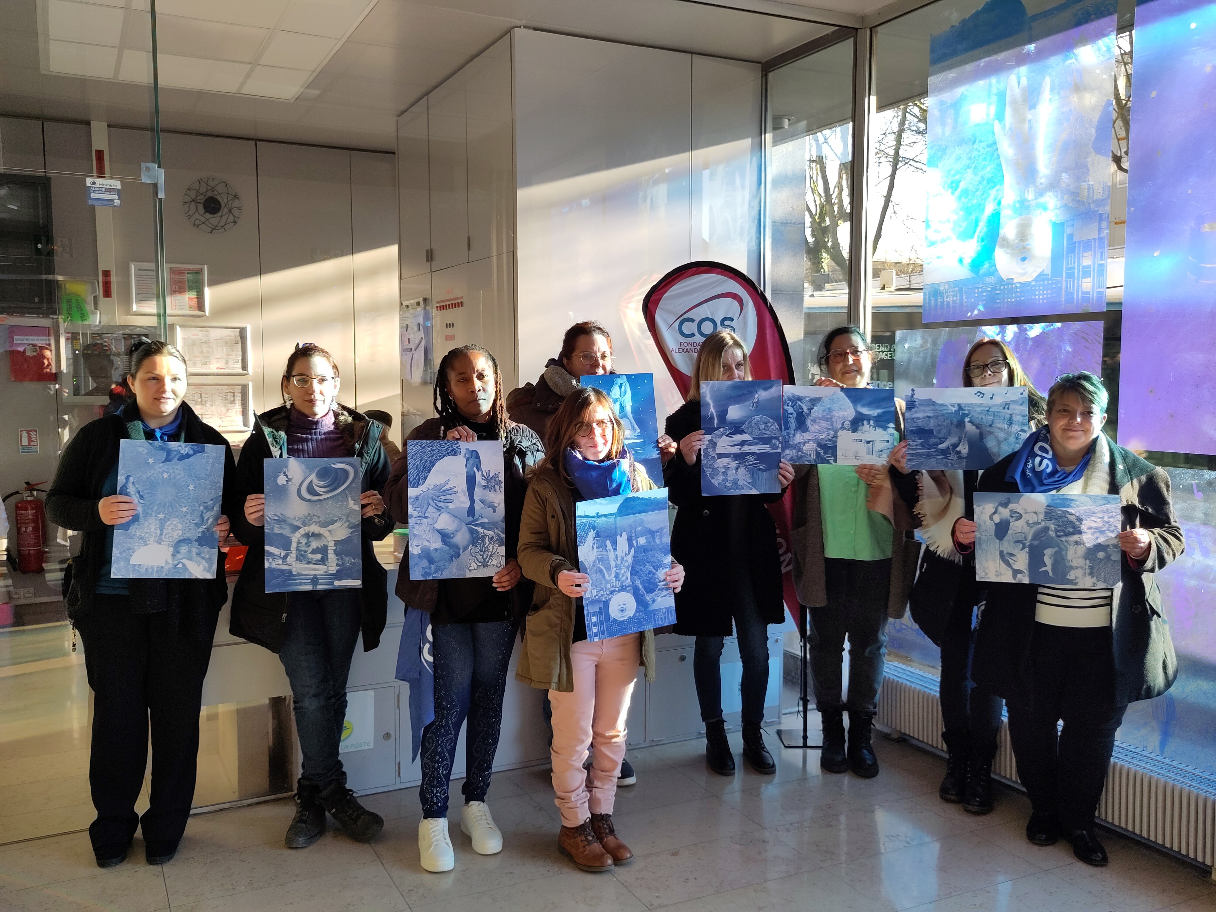Photo de groupe - cyanotype