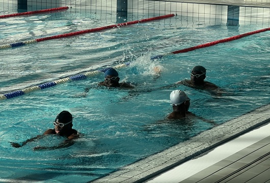 Première séance de piscine