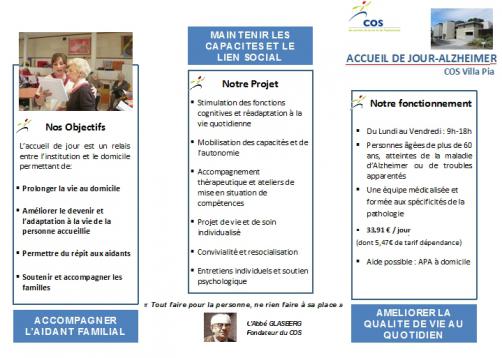 Présentation de l'accueil de jour de COS Villa Pia